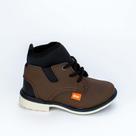 Coturno Infantil Masculino Kidy Max Comfort Marrom e Preto