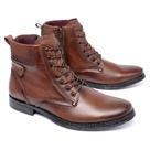 Coturno Masculino Couro Conforto Linha Premium Cor Café