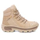 Coturno Masculino Couro Legitimo Cano Medio CATPRO Bota Masculina Certificado C.A Segurança Resistente Trilhas Trabalho Reforçada