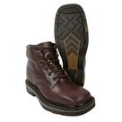 Coturno Masculino Goyazes Bico Quadrado Work Couro Mustang Café Ref.207407CK