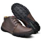 Coturno Masculino Ortopédico Couro Cadarço Estilo Conforto