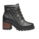 Coturno pegada feminino em couro casual 281308-05 preto