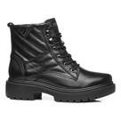 Coturno Pegada Feminino em Couro Preto Cano Curto 282411-03 Cor:PretoGenero:FemininoTamanho:35
