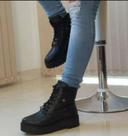 Coturno preto, cano longo, cor preto, com cardaço, feminino