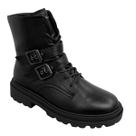Coturno Ramarim Bota Feminina Fivelas Fecho em Zíper 61131 Cor:PretoTamanho:34 Coturno Ramarim Bota Feminina Fivelas Fecho em Zíper 61131 Cor:PretoTamanho:34