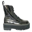 Coturno Vilela Boots Couro Legítimo Preto Fosco ou Envernizado Plataforma Estilo, Elegância e Durabilidade