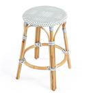 Counter Stool Butler Specialty Company Tobias Rattan branco/azul