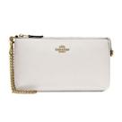Couro Crossgrain Wristlet Coach com corrente