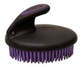 Couro Curry Comb Weaver com palma na palma da mão, roxo/preto fino