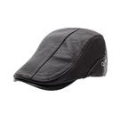 Couro plano para homens Brown Gatsby Newsboy Cabbie Style