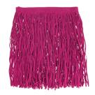 Couro PU Fringe Trim M METERXITY 1,9 m, vermelho rosa, dupla face