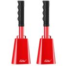 Cow Bell Eastar ECB-006R de 10 cm com alça, pacote com 2 unidades de ferro vermelho