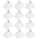 Cow Bells Noise Makers Javik, 12 unidades pequenas brancas com alça