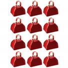 Cowbell FOVERN1 Metal Red de 3 polegadas com alça, 12 peças