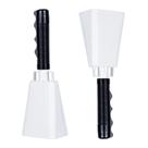 Cowbell Javik Steel de 20 cm com alça Noise Maker, pacote com 2 unidades brancas