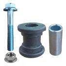 Coxim Escapamento, Bucha, Parafuso e Porca Bros 125-150-160