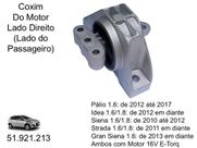 Coxim Motor Lado Direito (Lado do Passageiro) para Fiat Pálio, Gran Siena, Idea, Strada