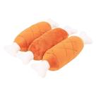 Coxinha de frango de pelúcia de brinquedo para animais de estimação Squeaky Interactive Yellow