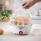 Cozedor De Ovos Elétrico Multifuncional À Vapor Portátil Rápido Branco 350W 110V