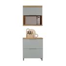 Cozinha 2 Peças 100% Mdf Marquesa Nature-verde Cozinha 2 Peças 100% Mdf Marquesa Nature-verde