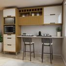 Cozinha 3 Peças Imperatriz Paneleiro Torre 2 Portas 3 Gavetas, Armário Aéreo 1 Porta e Armário Aéreo 2 Portas I