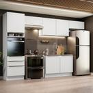Cozinha 340001 Com Armário E Balcão Branco/Branco Veludo