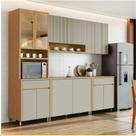 Cozinha 5 Peças 12 Portas 2 Gavetas Nesher Luna 270 cm 100 MDF