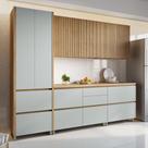 Cozinha 5 Peças 8 Portas 7 Gavetas Ripado Rainha 100% Mdf Cozinha 5 Peças 8 Portas 7 Gavetas Ripado Rainha 100% Mdf