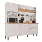 Cozinha 6 Portas 2 Gavetas Amanda Com Espelho Branco Neve