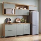 Cozinha 8 Peças Nesher Marquesa Gourmet Ripado 100 Mdf