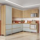 Cozinha 9 Peças Canto Direita E Esquerda 12 Portas 8 Gavetas Ripado Rainha 100% Mdf Cozinha 9 Peças Canto Direita E Esquerda 12 Portas 8 Gavetas Ripado Rainha 100% Mdf