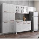 Cozinha Aço Completa Telasul Mirage 3vidros Balcão P/ Pia
