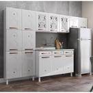 Cozinha Aço Completa Telasul Mirage New Bco 3Vidros Balcão p/ Pia