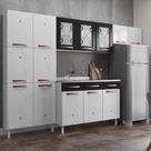 Cozinha Aço Completa Telasul Mirage New Pto 3Vidros Balcão p/ Pia