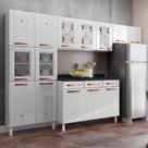 Cozinha Aço Telasul Mirage New Bco 5 Vidros C/balcão
