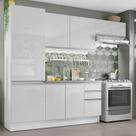 Cozinha Acordes Glamy Branco 100% MDF Armário Balcão Madesa