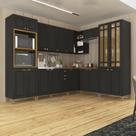 Cozinha Americana Modulada de Canto Reto Torre Quente Cristaleira com Vidro Reflecta Balcão 120cm para Pia Sem Tampo Completa 8 Peças Paris Cozinha Americana Modulada de Canto Reto Torre Quente Cristaleira com Vidro Reflecta Balcão 120cm para Pia Sem Tampo Completa 8 Peças Paris