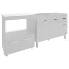 Cozinha Armário Balcão Gabinete De Pia Aline 120 Cm E Balcão Amanda Para Microondas E Forno Elétrico Branco Cozinha Armário Balcão Gabinete De Pia Aline 120 Cm E Balcão Amanda Para Microondas E Forno Elétrico Branco