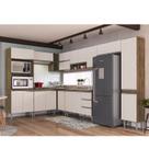 Cozinha Athena 9PÇS 17 Portas Marrom/Itaúba/Off White