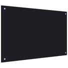 Cozinha Backsplash VidaXL Vidro Temperado Preto 90x60cm