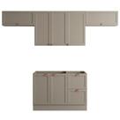 Cozinha Balcão e Armários Unna J00142PP 2 Portas 1 Gaveta MDF MDP 280cm Gris Poliman Móveis Cozinha Balcão e Armários Unna J00142PP 2 Portas 1 Gaveta MDF MDP 280cm Gris Poliman Móveis