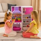 Cozinha Brinquedo Rosa Fogão Geladeira Panelas Comida Menina Faz Conta Presente Colherzinha