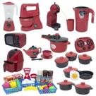 Cozinha Brinquedo Vermelho Mercado Jogo Panela Air Fryer 55p Cozinha Brinquedo Vermelho Mercado Jogo Panela Air Fryer 55p