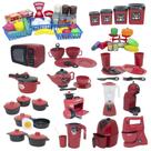 Cozinha Brinquedo Vermelho Mercado Jogo Panela Air Fryer 86p