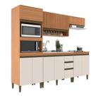 Cozinha Cecilia 5 Pecas Aereo Ripado Ae Bal Cooktop Freijo/off White