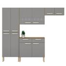 Cozinha Com Balcao Nala 222 Cm Freijo Gris Ktp Freijo Gris Cozinha Com Balcao Nala 222 Cm Freijo Gris Ktp Freijo Gris