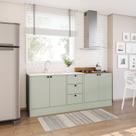 Cozinha com Rodapé com 2 Peças Rubi Yescasa Verde/Oliva Cozinha com Rodapé com 2 Peças Rubi Yescasa Verde/Oliva