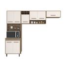 Cozinha Compacta (03 Peças) Barcelona Carvalho Oak Off White - SSX Multicoisas