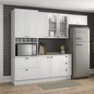 Cozinha Compacta 04 Peças Com Aéreo Basculante Americana Branco