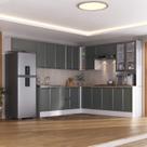 Cozinha Compacta 10 Peças 5 Aéreos 4 Balcões 1 Paneleiro Duplo Soho CabeCasa MadeiraOriginals